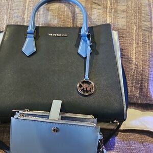 Blue MK Hand bag and matching Wallet